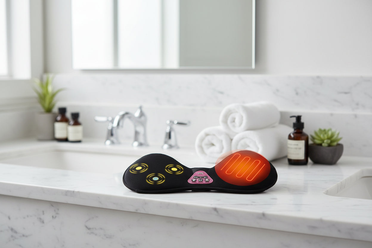 Soutien-gorge chauffant électrique avec massage et drainage lymphatique.